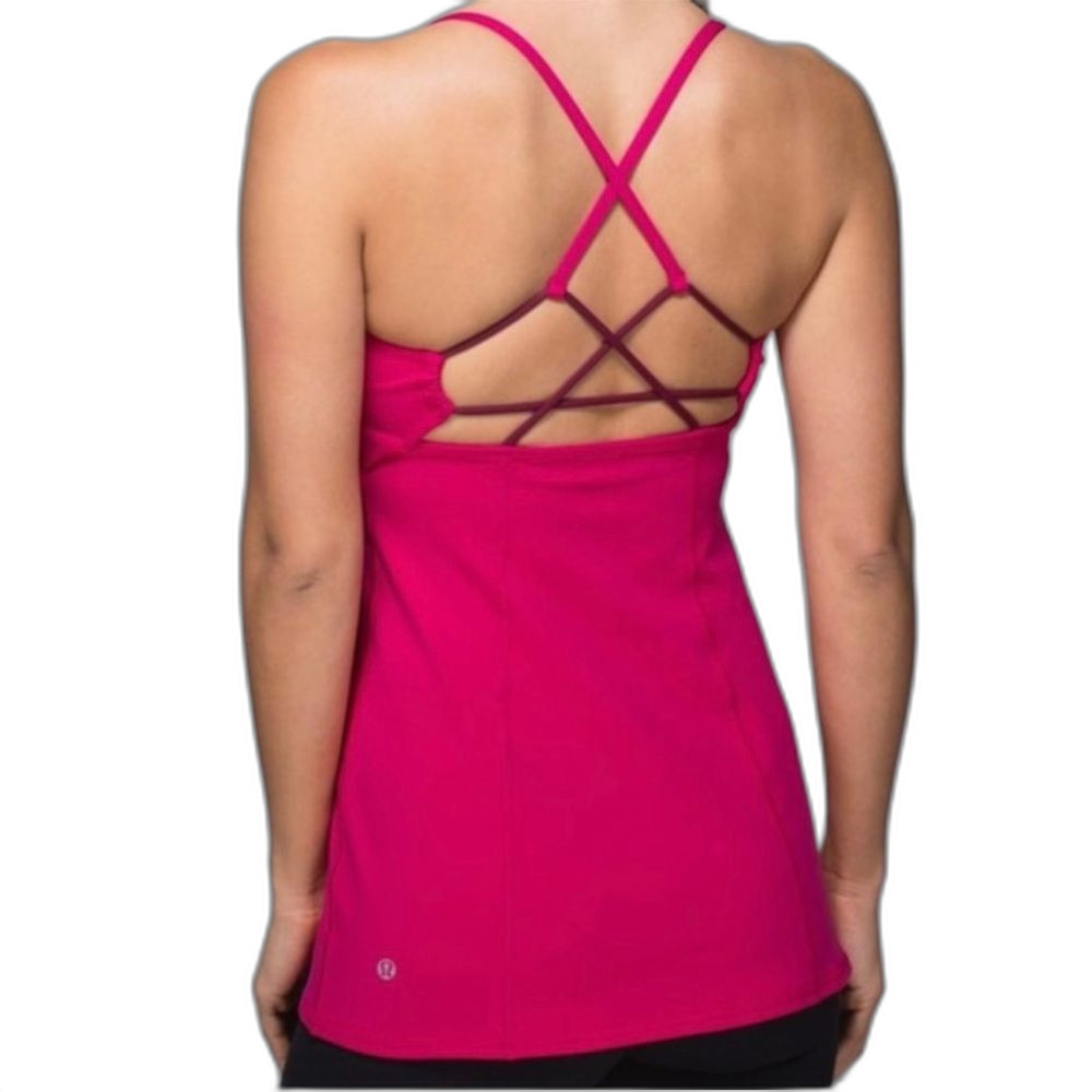 Lululemon Dancing Warrior Tank Top size 4 Magenta